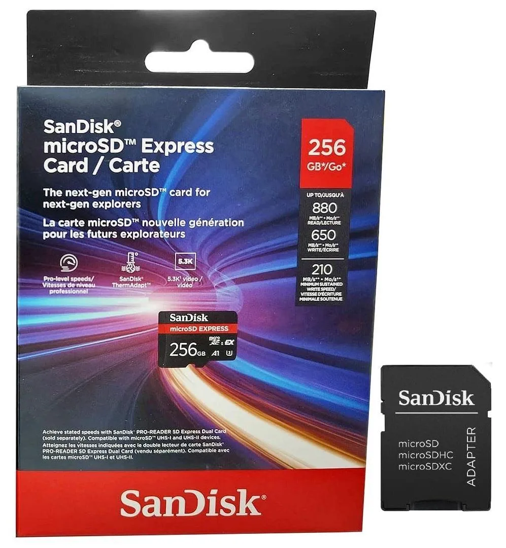 SanDisk SanDisk SDSQXFN-256G-GN4NN 256GB microSD Express Card — product photo