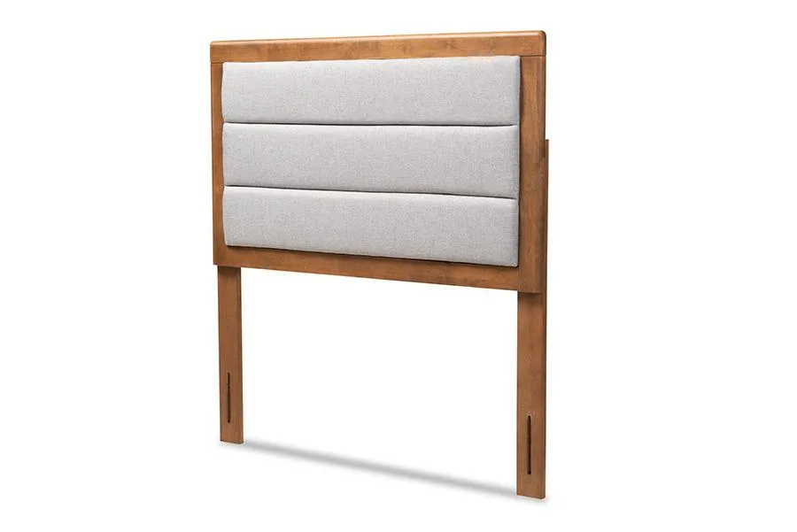 Baxton Studio Baxton Studio Dexter Twin Headboard Light Grey Walnut Brown — product photo