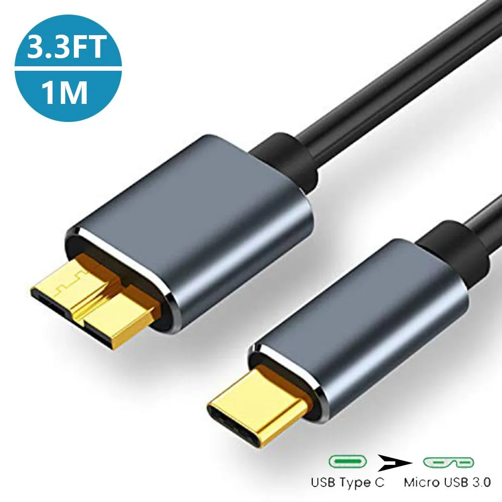 Teamyo Teamyo USB C to Micro-B 3.3ft 5Gbps Gray usb cable — product photo