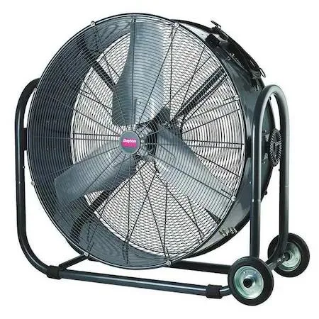 Dayton 24 inch mobile air circulator on wheels, steel frame, floor standing, non oscillating