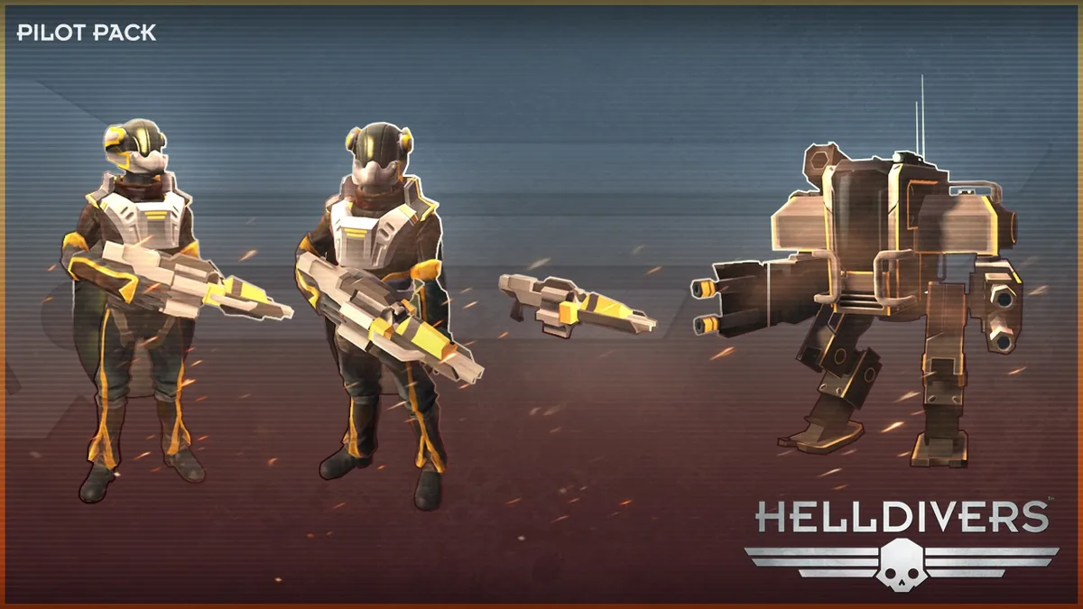 Steam code card for HELLDIVERS Pilot Pack DLC