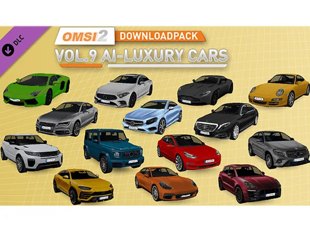 Aerosoft GmbH Aerosoft GmbH 67854 OMSI 2 Add-on Downloadpack Vol. 9 – KI-Luxusautos downloadable game — product photo