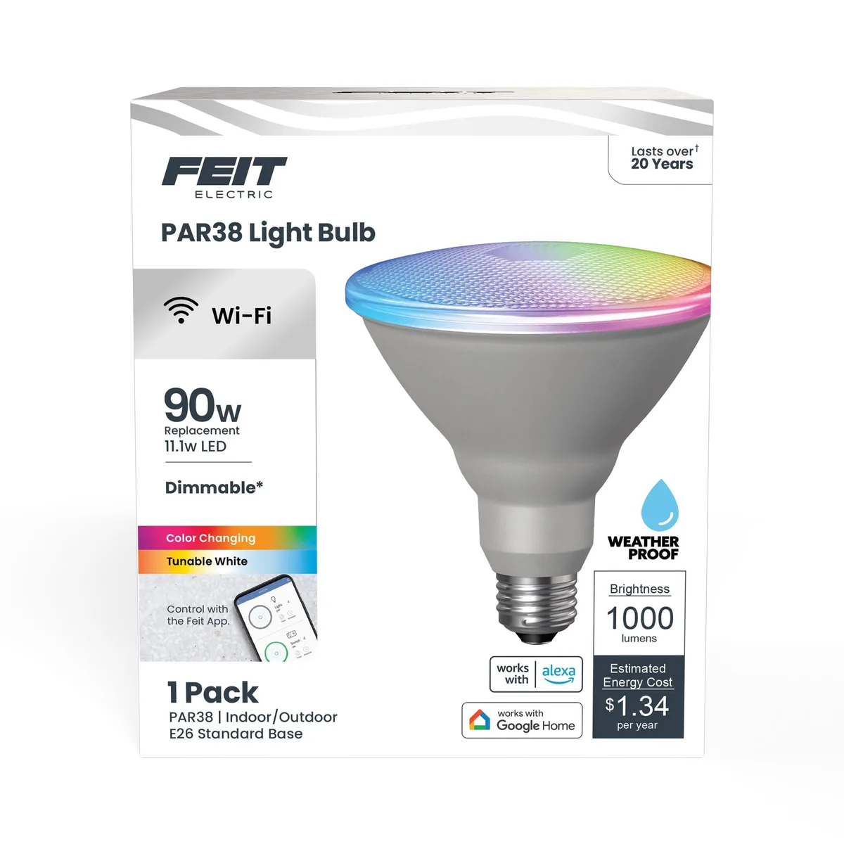 Neewer PAR38 RGBW Smart Bulb 50 W 110 V 2.4 GHz WiFi — product photo