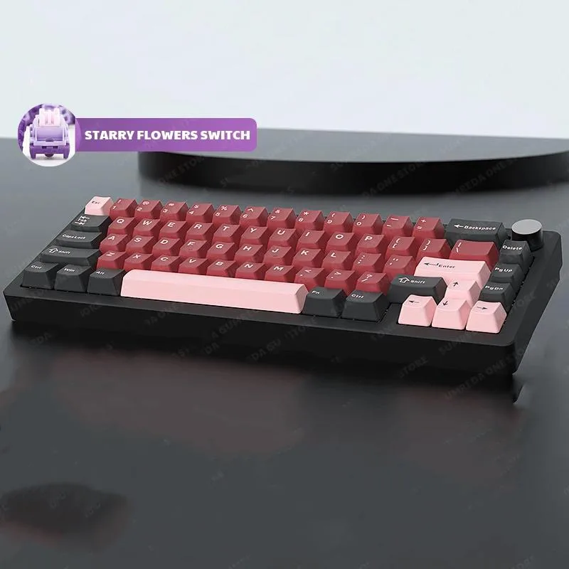Black CNC aluminium 60% mechanical keyboard with RGB backlighting