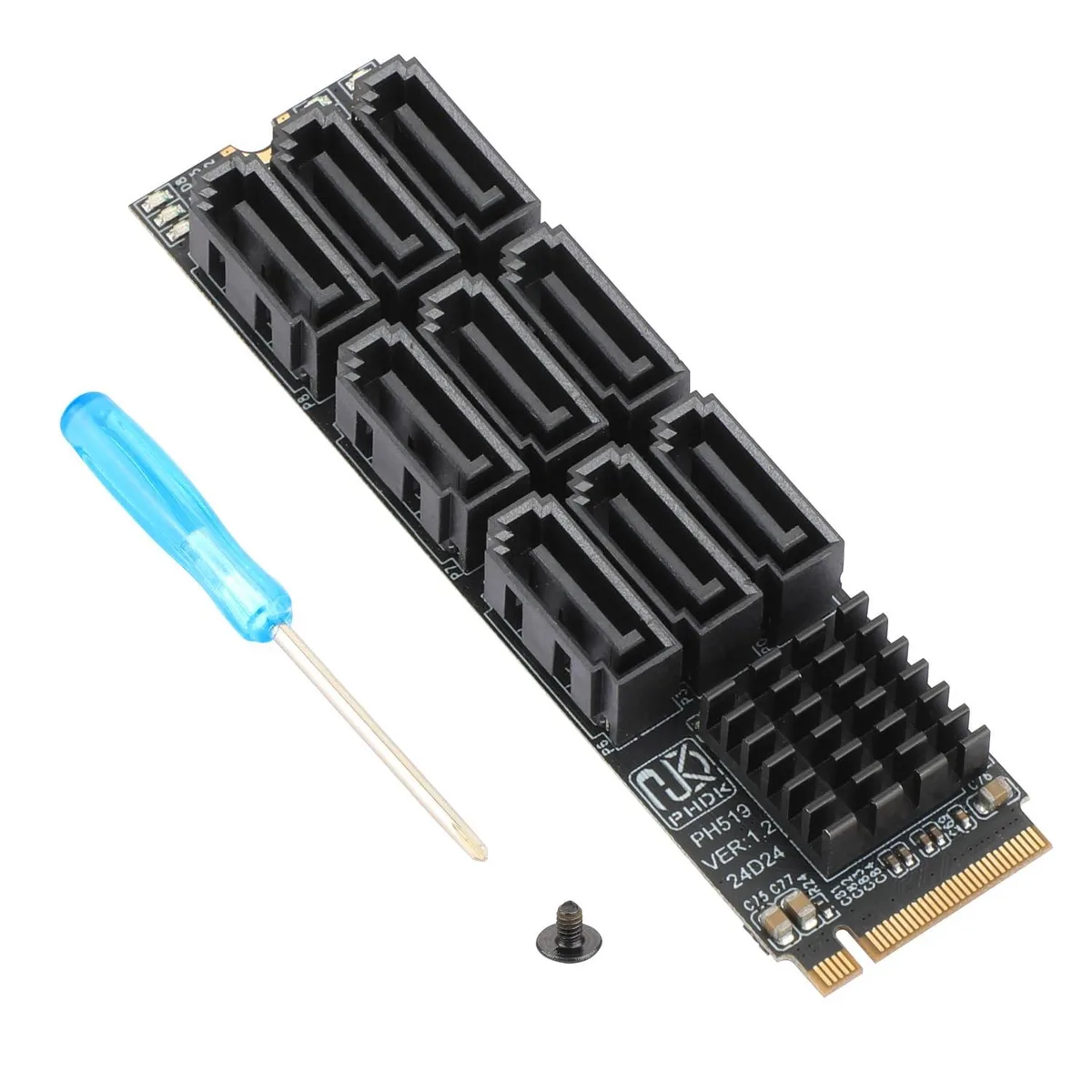 Vszerda Vszerda M.2 NVMe to SATA 3.0 Adapter 9 Ports ASM1166 — product photo