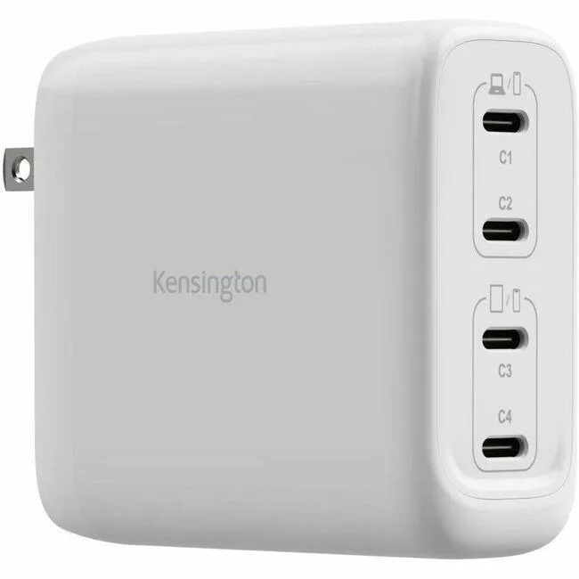 Kensington Kensington K38102NA 140W USB-C GaN 4-Port Charger White — product photo