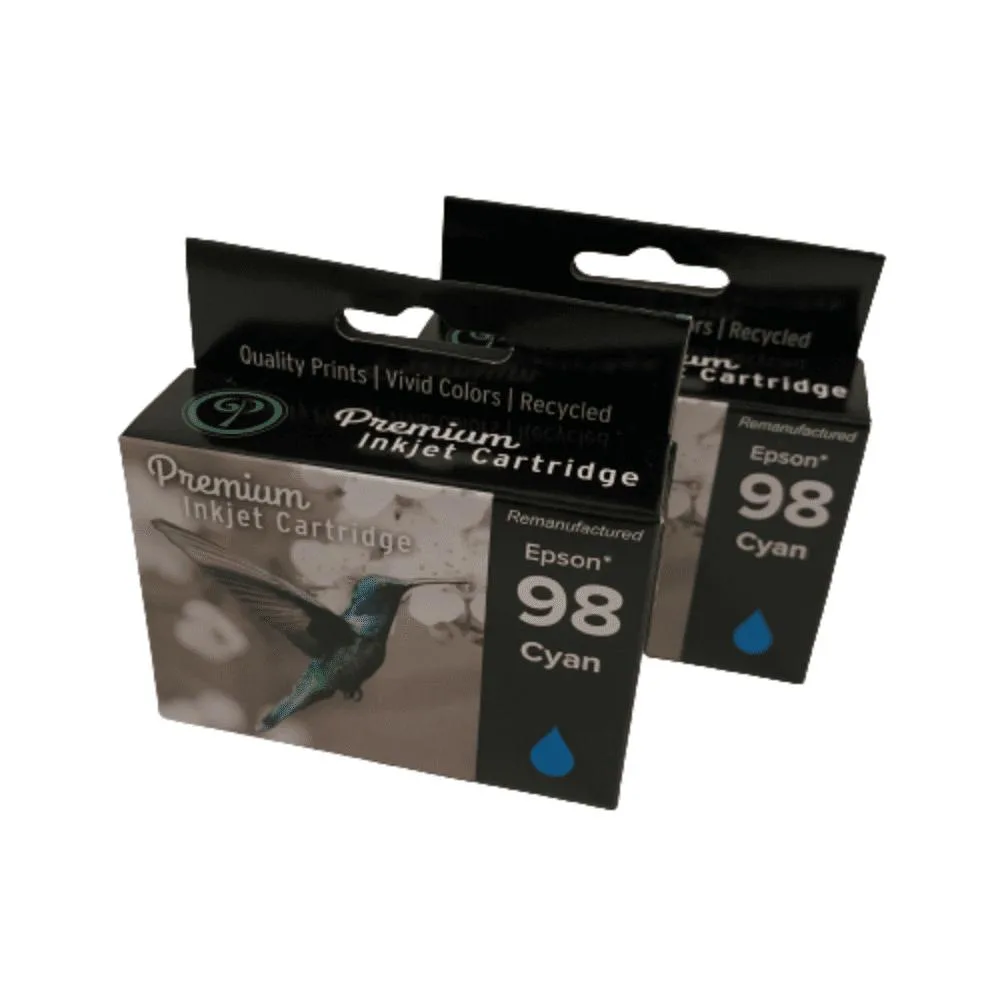 Ninestar Technology Ninestar Technology 2 Pack High-Yield Cyan Ink Cartridge For Epson 98 &amp; 99 T0982 — product photo