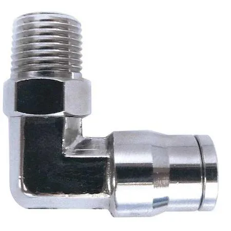 Value Brand Value Brand 22FR86 1/4" Tube x MNPT Nickel Brass 90 Degree Elbow — product photo