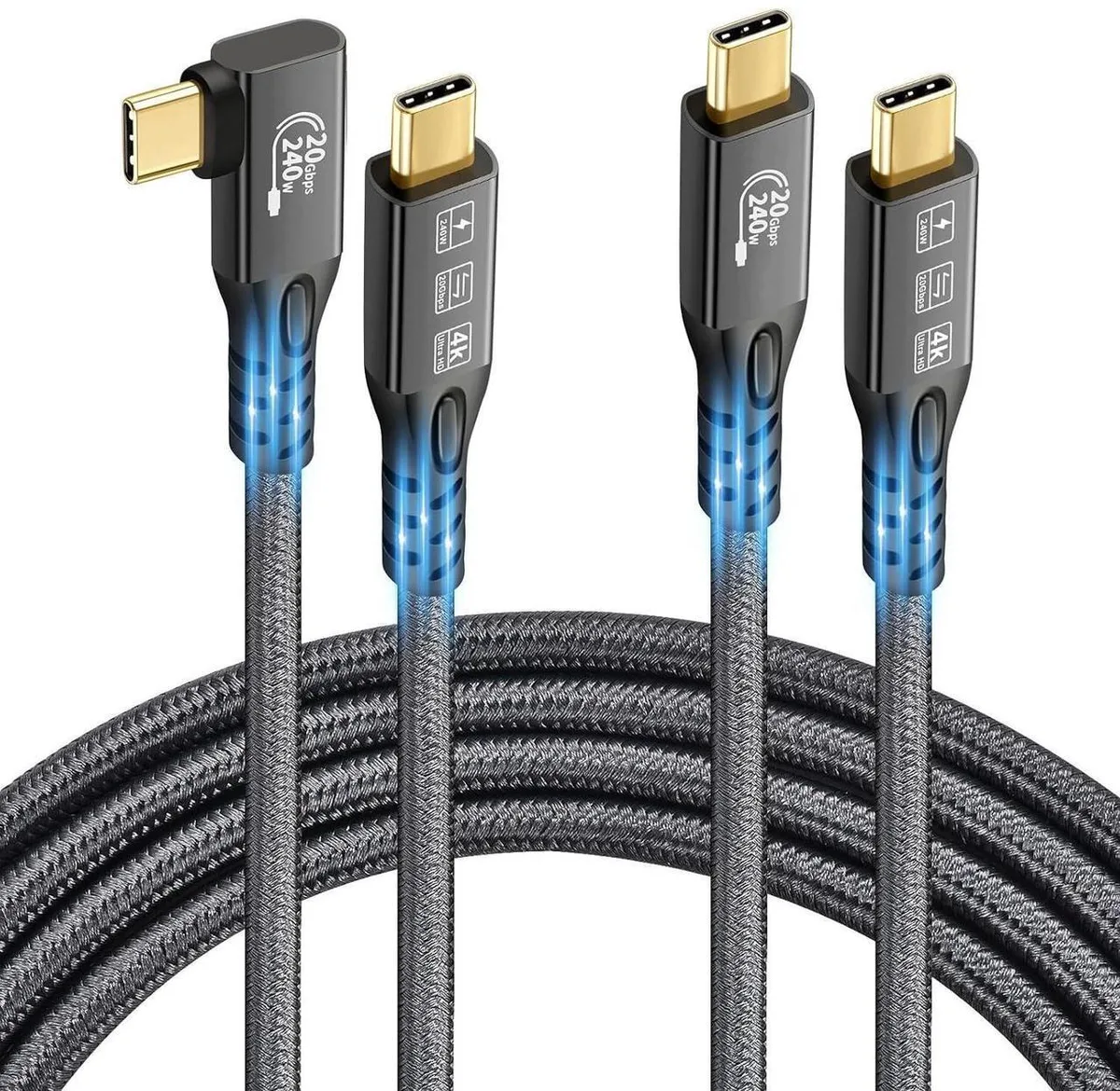 Aomoproing Aomoproing USB C 3.2 Gen2 20Gbps 240W PD 1m 2-pack — product photo