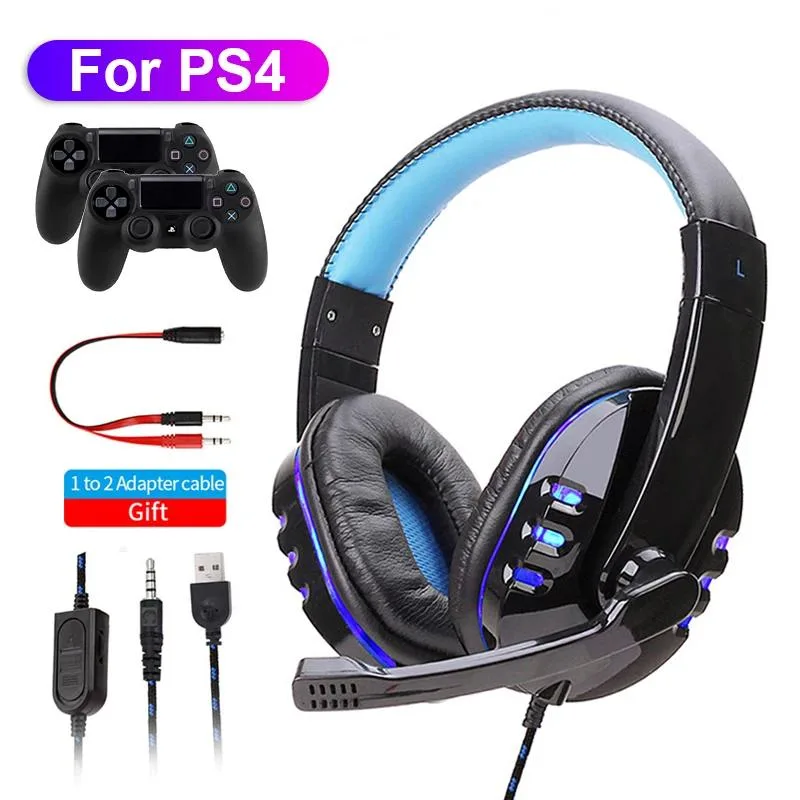 Hetai Tech Hetai Tech Over-Ear Gaming Headset White Blue Red 3.5mm 10mm 89dB 32Ω 20-2000Hz 1.8m — product photo
