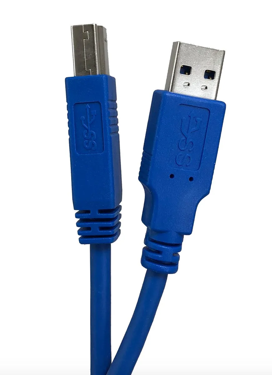Micro Connectors Micro Connectors 3 Feet USB 3.0 USB-A Male to USB-B Male Cable Blue — product photo