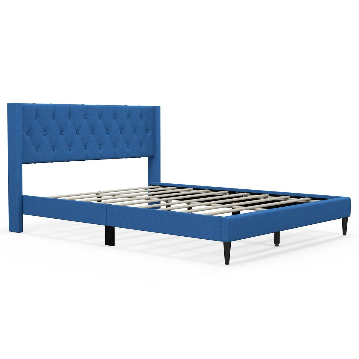SlickBlue SlickBlue Queen Platform Bed Blue 81" x 67" x 41 — product photo