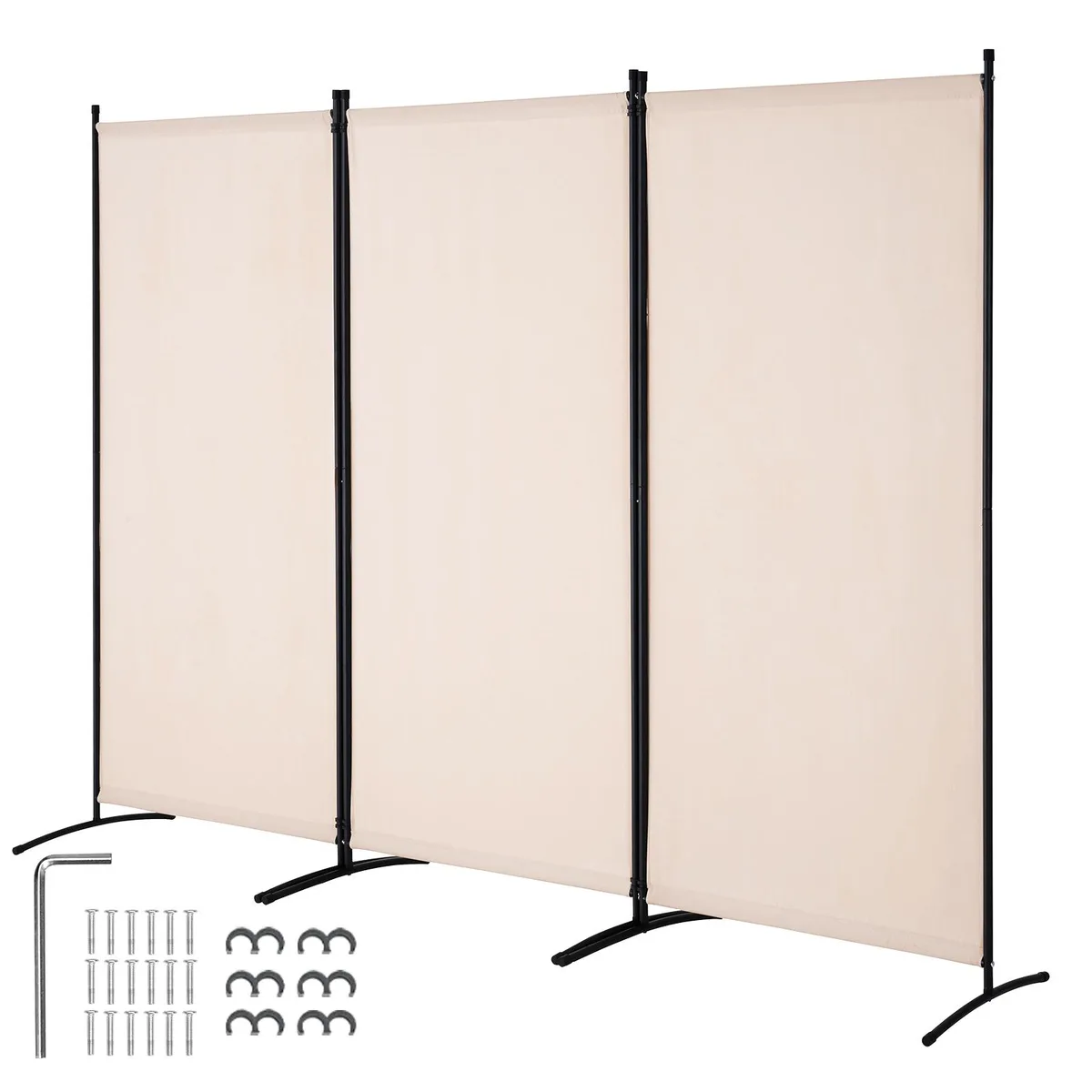 VEVOR VEVOR 3-Panel Room Divider Beige 102.4×72.4×20.4 in — product photo