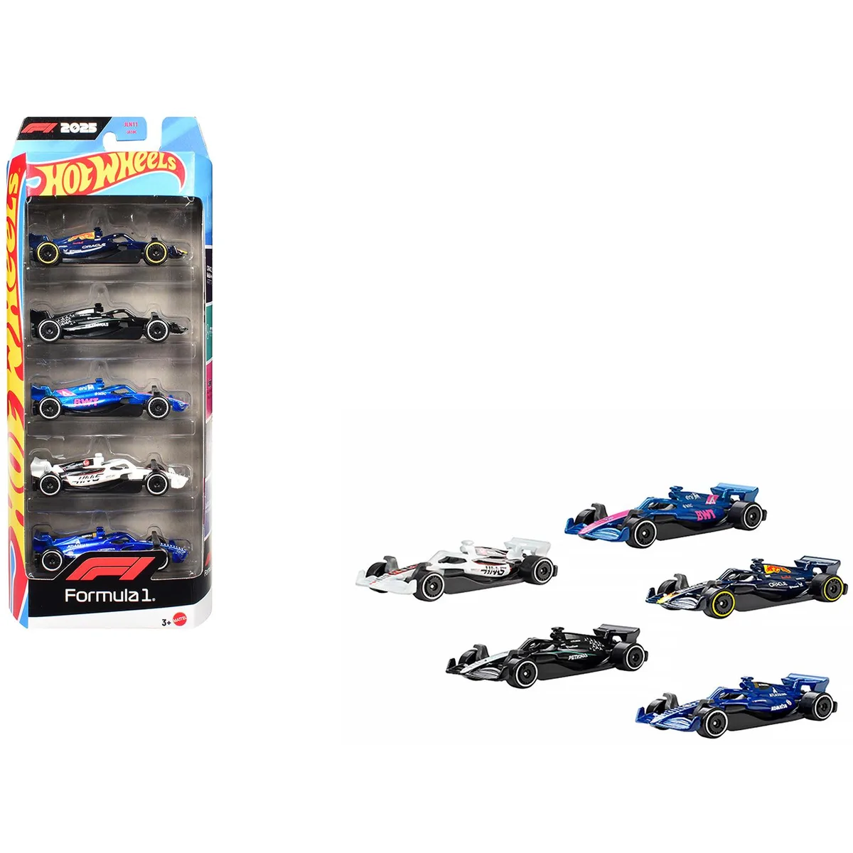 Hot Wheels Hot Wheels 2025 Formula 1 World Championship 5 piece Set Diecast Model Cars — product photo