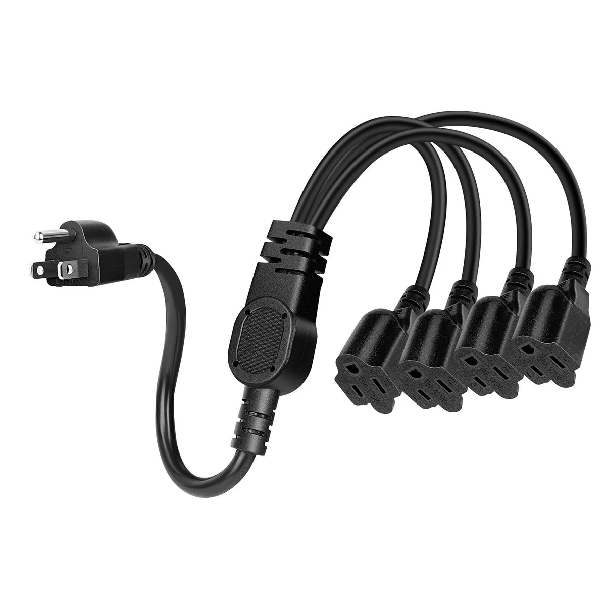  Herfair 0K-Z2IE-I7DV 1 to 4 Power Splitter Cord 1.5ft 1625W 125V 13A 16AWG/18AWG — product photo