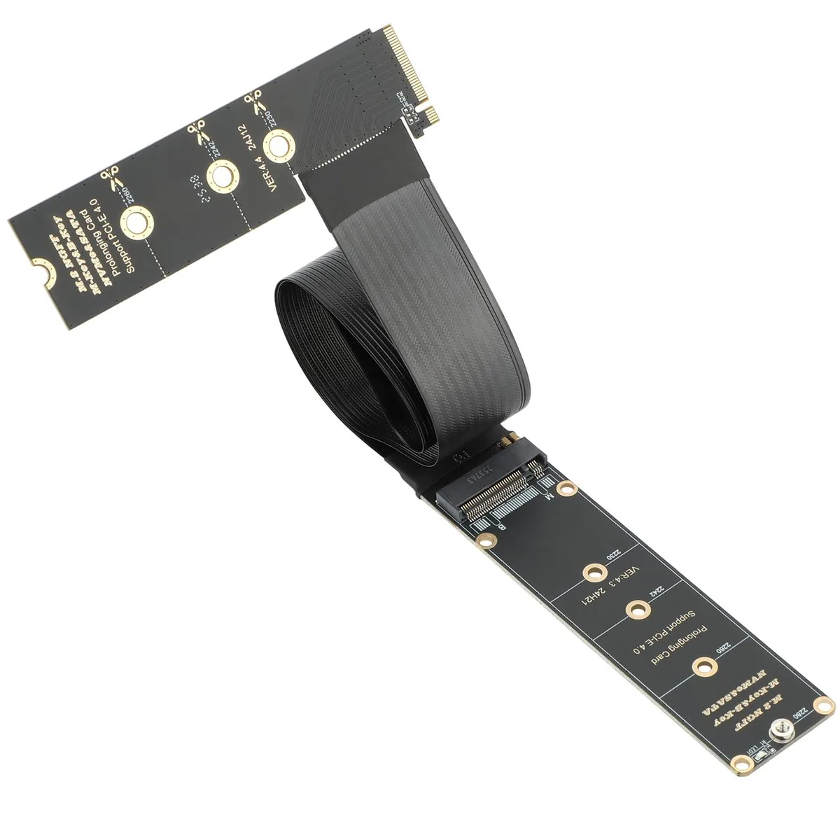 LORDWORLD LORDWORLD M.2 NVME to PCIe 4.0 x4 64Gbps 90 Degree 30cm Adapter — product photo