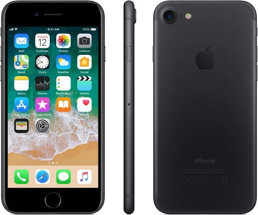 Apple Apple iPhone 7 A1660 32GB Matte Black Grade A+ cell phones - unlocked — product photo