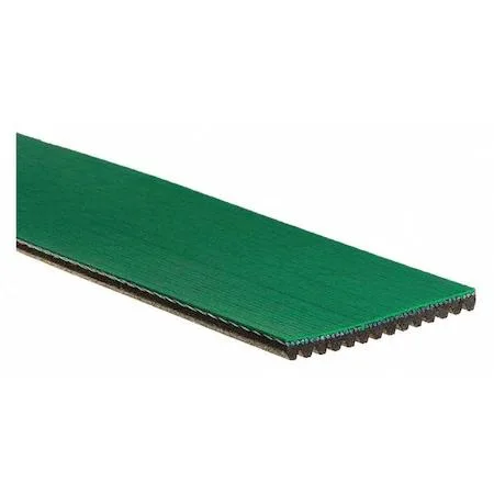 Green heavy-duty automotive V-belt with ribbed surface