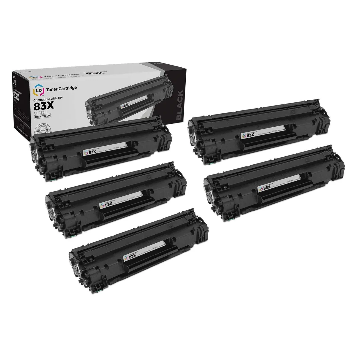 LD Products LD Products Compatible Toner Cartridge for HP 83A CF283A Black 5-Pack — product photo