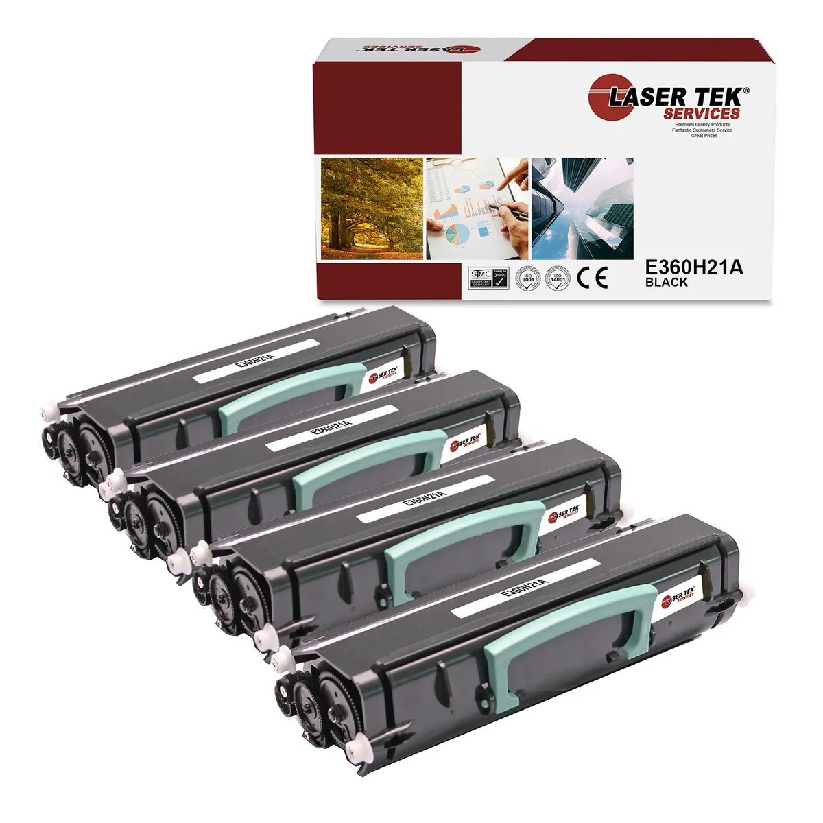 Laser Tek Services Laser Tek Services E360H21A Black Toner Cartridge 4-Pack — product photo