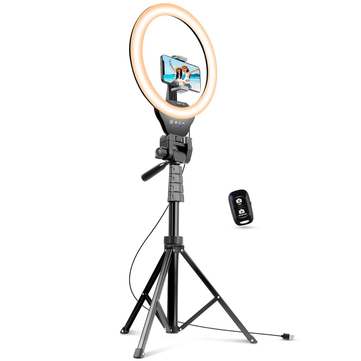  Neewer 12in67 12" Ring Light 67" Tripod Kit 240 LEDs 20W 5 Temps 10 Brightness Bluetooth USB 450g — product photo