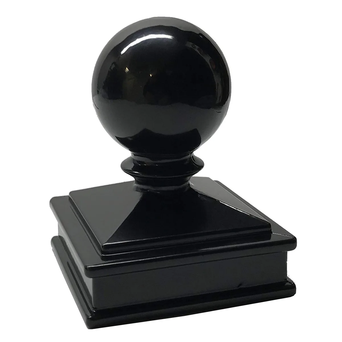 Decorex Hardware Decorex Hardware 2.5" Ball Top Fence Post Cap Black — product photo