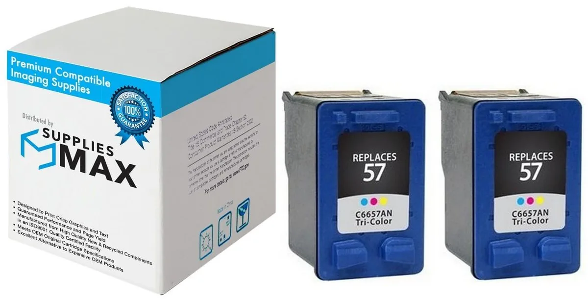 SuppliesMax SuppliesMax HP C9320FN Remanufactured Color Inkjet Cartridge 2 Pack 390 Pages — product photo