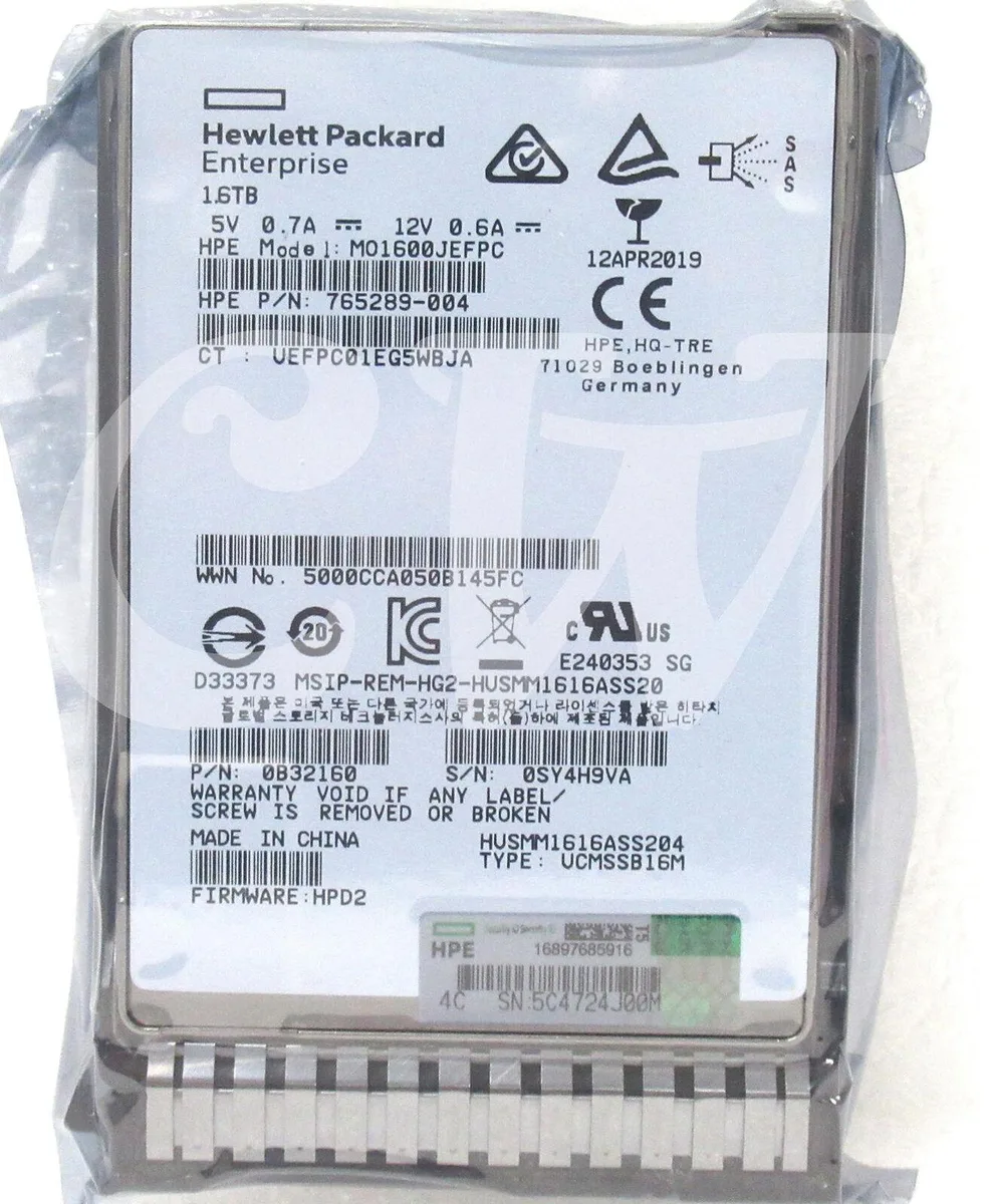 HPE HPE M01600JEFPC 1.6TB 12Gbps 2.5" SAS internal hard drive — product photo