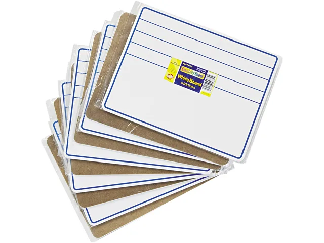 Pacon Pacon 9882-10 Dry-Erase Boards 12" x 9" Blue/White Ruled 10/Set — product photo