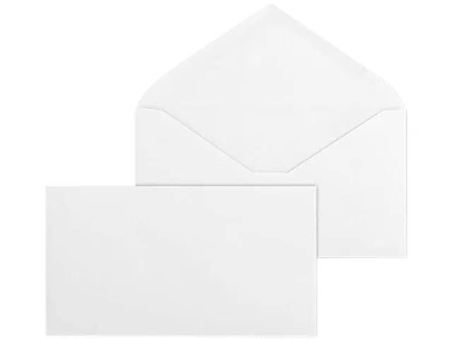 White business envelopes in a 500-count box