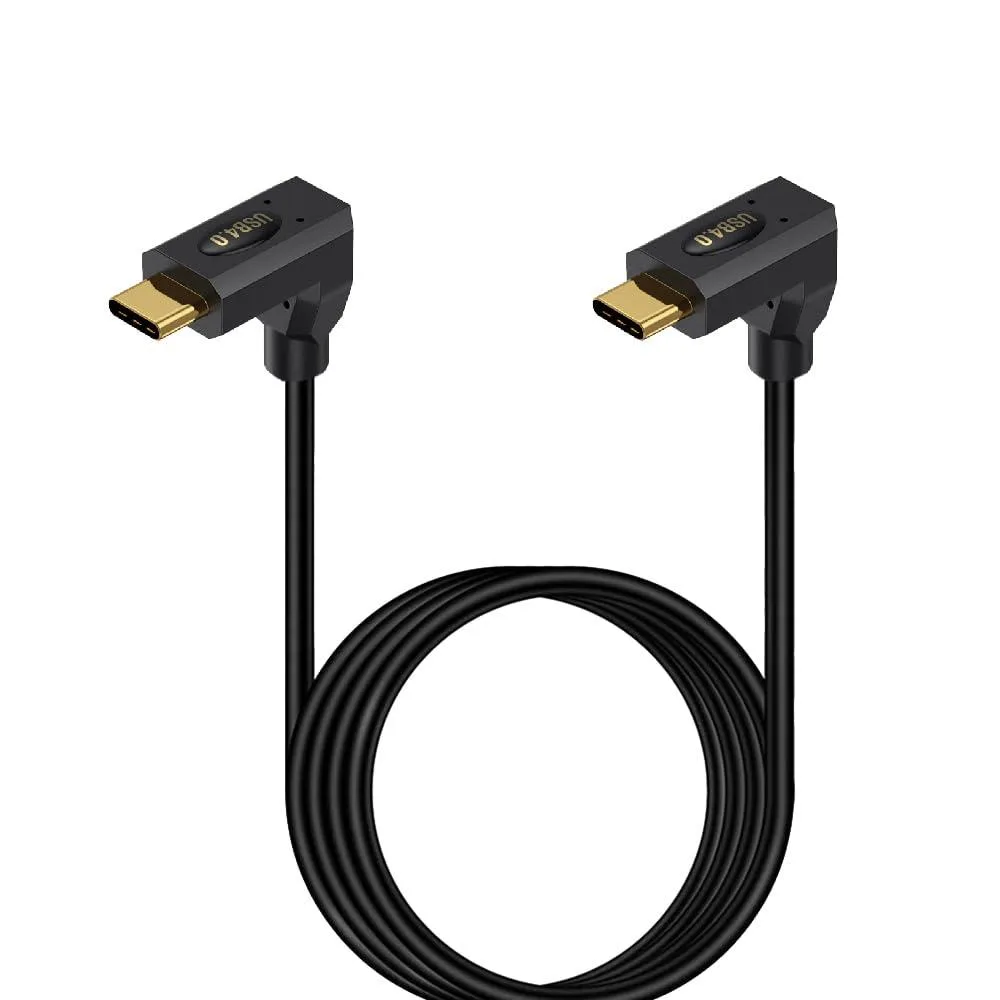 BUCIER BUCIER 2ft USB 4.0 Type C Cable 40Gbps 240W 8K@60Hz Up Down Angle Male — product photo
