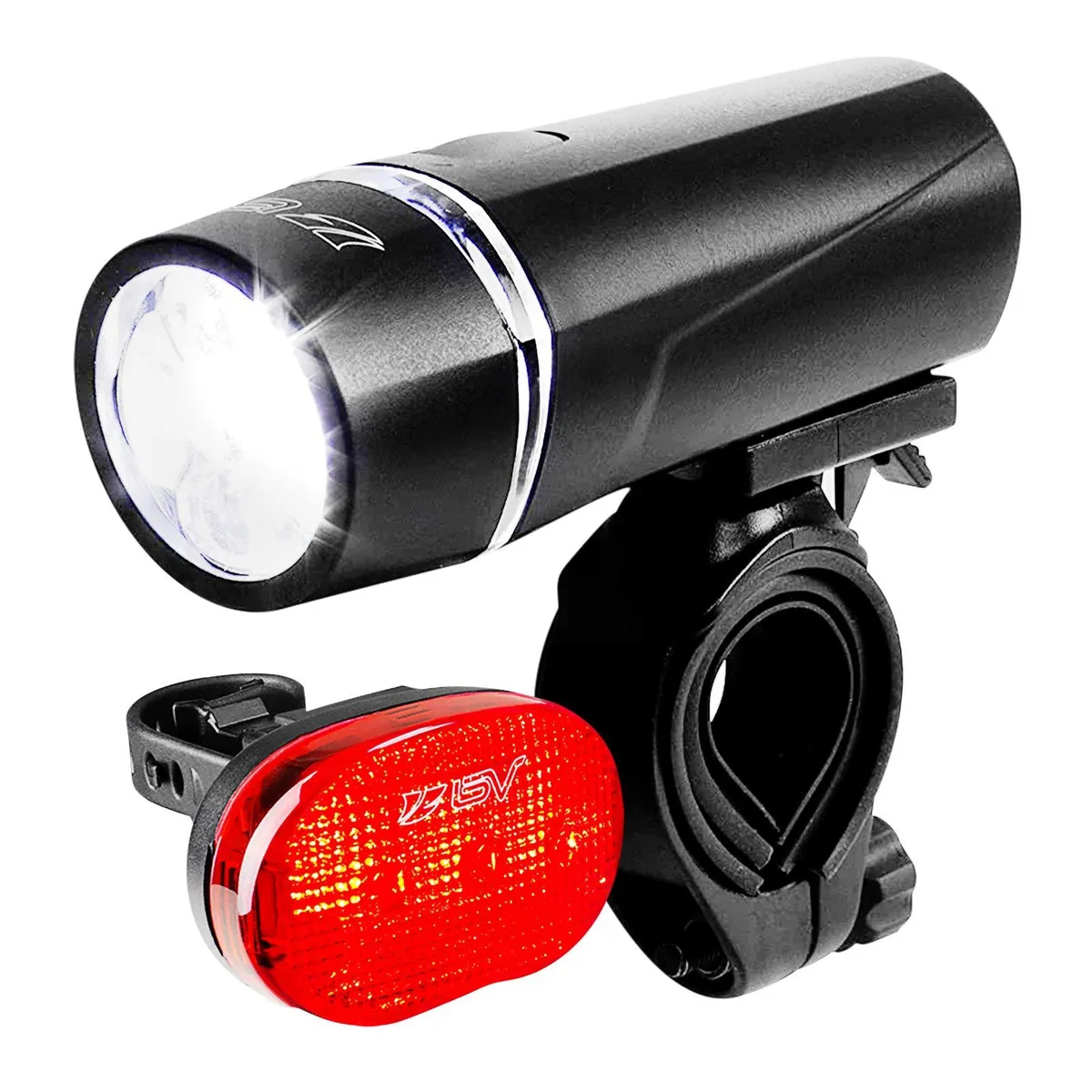  BV BV-L801 Bike Light Set 5 LED 3 LED 400 lumens 150 feet — product photo
