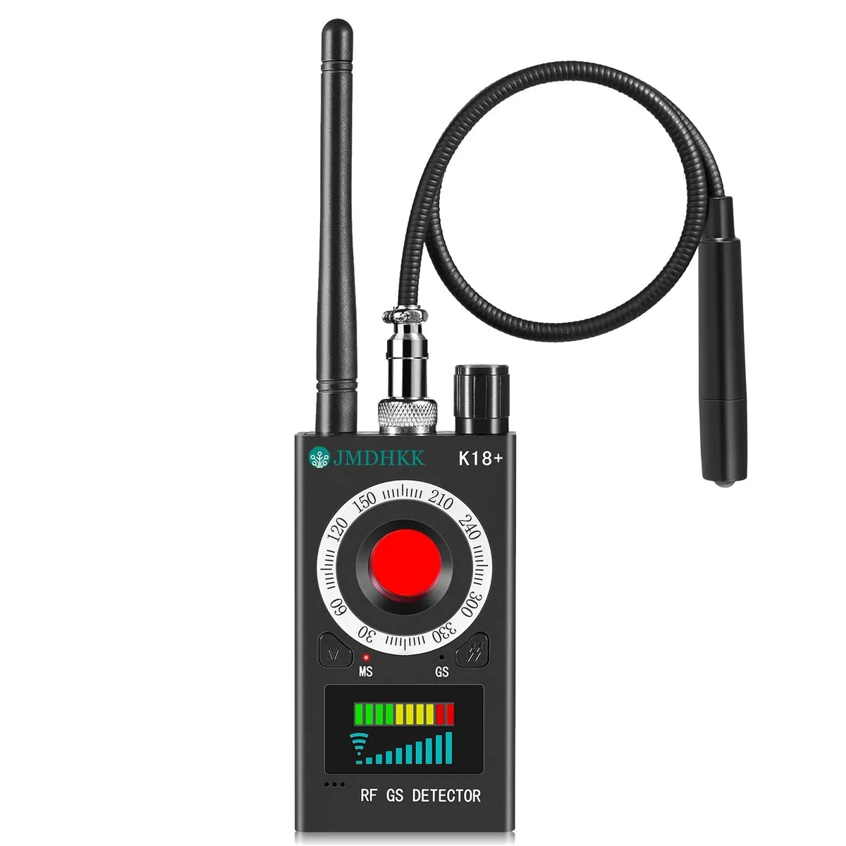 Black handheld K18+ detector with viewfinder and sensitivity knob