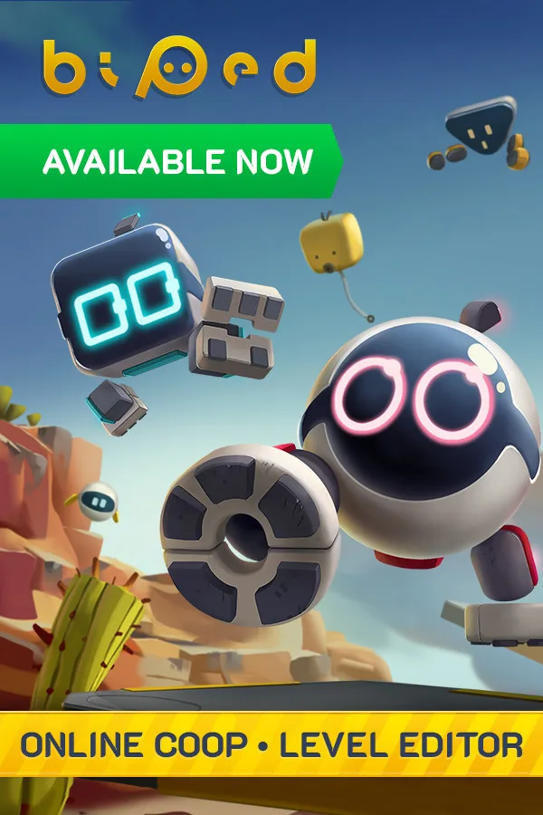 Digital Steam key artwork for Biped co-op adventure game
