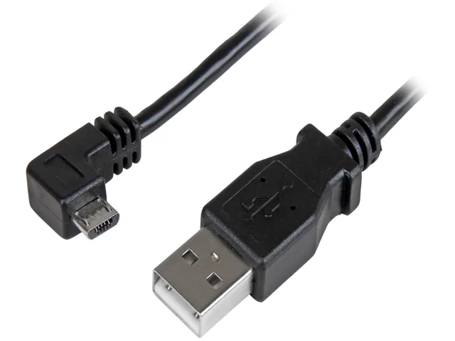 STARTECH STARTECH USBAUB50CMRA USB cable USB A to Micro USB right angle 0.5m 24/30 AWG USB 2.0 480 Mbit/s 2.4A — product photo