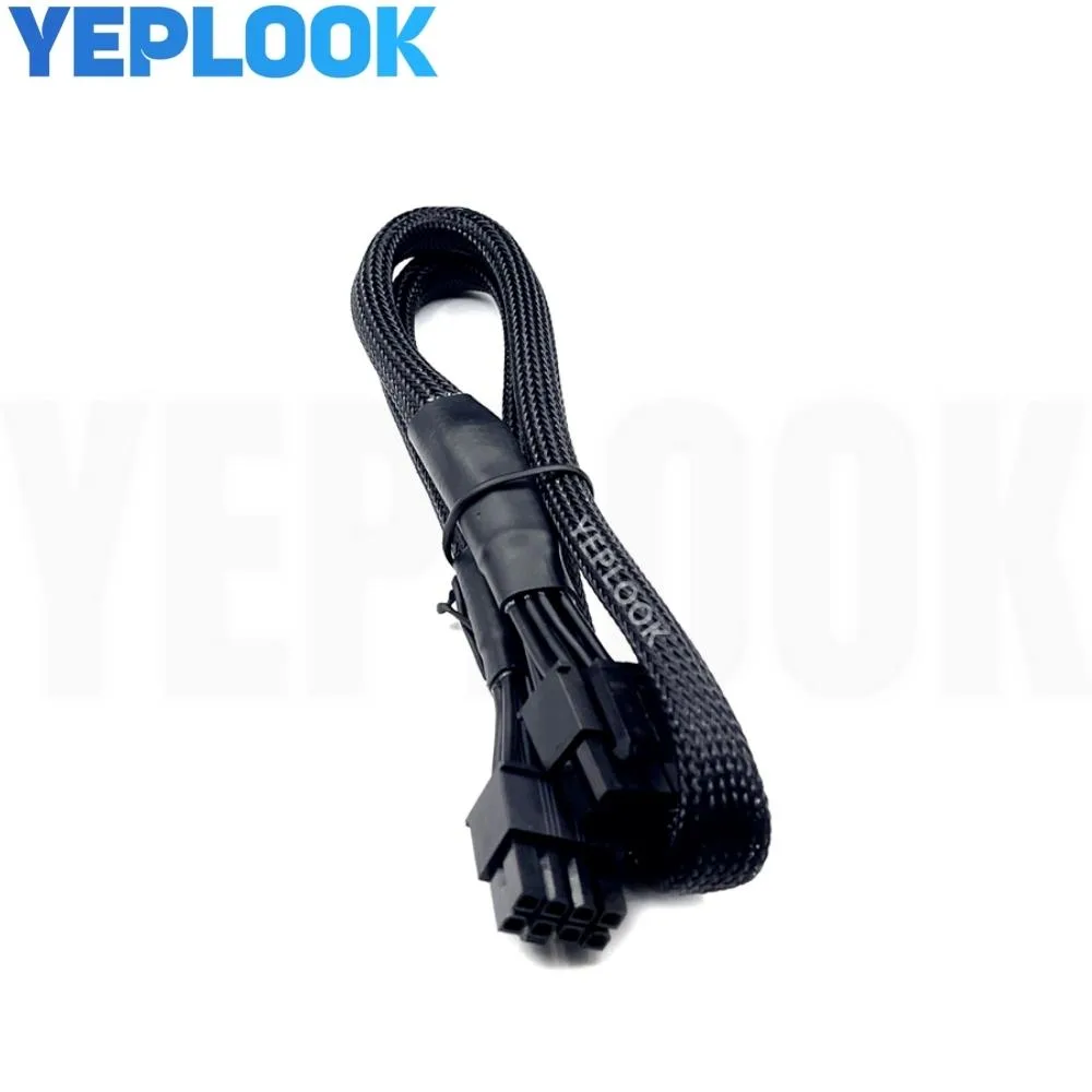 YEPLOOK YEPLOOK CPU Power Cable Sleeved Net 8Pin to 4+4Pin 18AWG 60CM — product photo