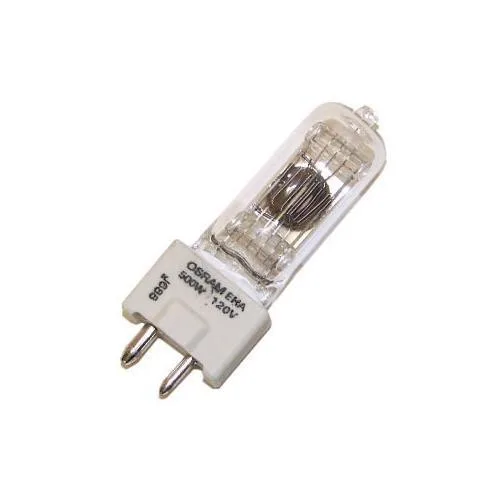 Single-ended halogen bulb with GY9.5 base, clear quartz envelope
