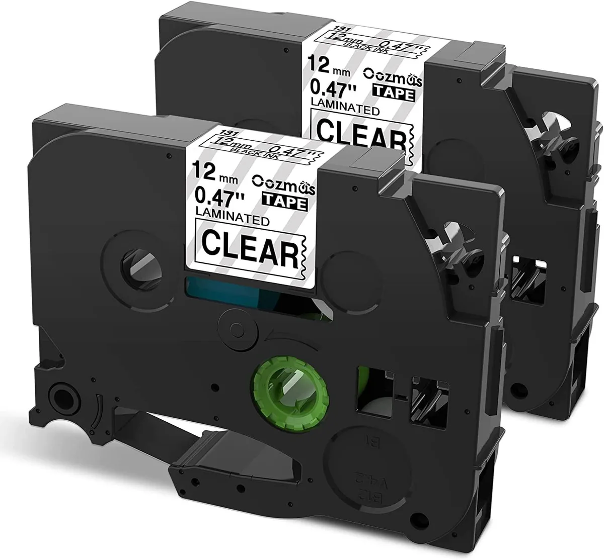 NShi NShi Replacement TZe-131 Label Tape 12mm 26.2 Ft 2 Pack 3D Printers Accessories — product photo
