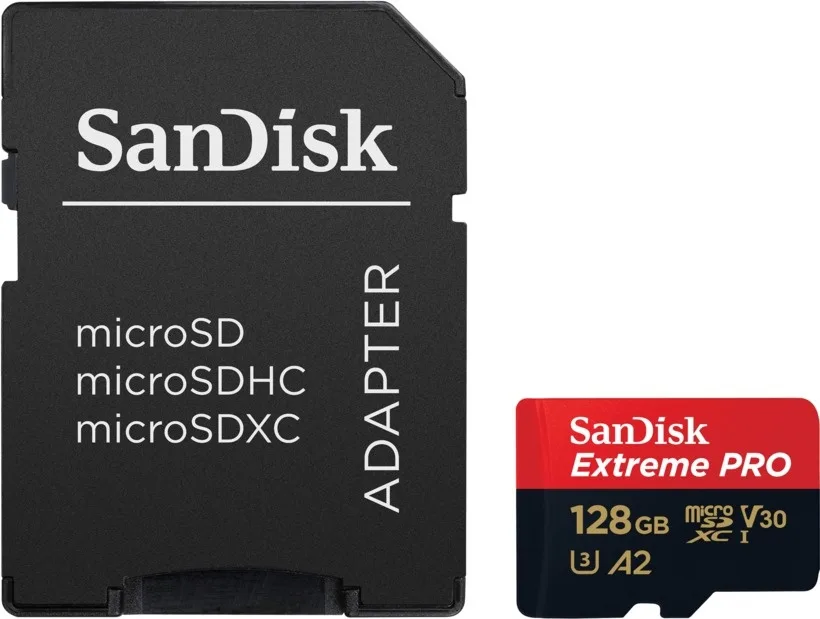 SanDisk SanDisk Extreme Pro microSDXC 128GB U3 A2 V30 + Adapter — product photo