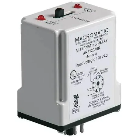 Macromatic Macromatic ARP120A6R 120V AC 10A 8-pin alternating relay — product photo