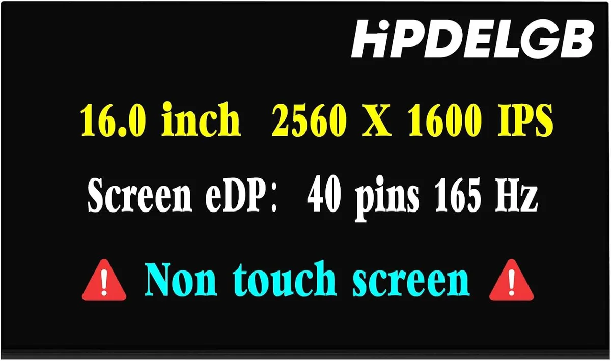 NUOLAISUN NUOLAISUN 16" laptop screen 2560x1600 165Hz 40-pin — product photo