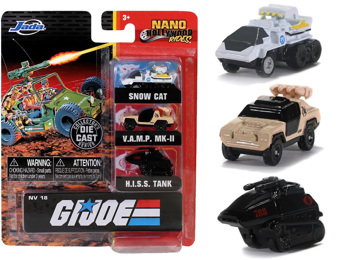 Jada Jada G.I. Joe Nano Hollywood Rides 3-Piece Diecast Vehicle Set — product photo