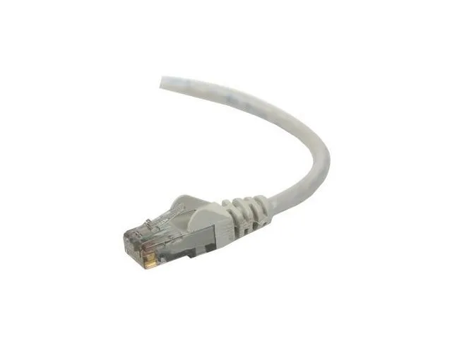 Gray Cat 6 patch cable with RJ45 ends, 7 ft long