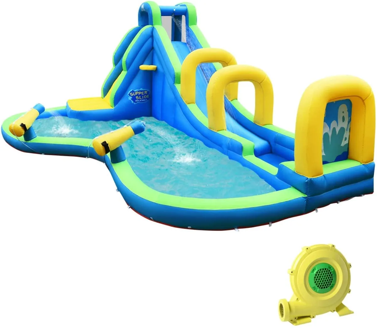 SlickBlue SlickBlue Inflatable Water Bounce 265 lbs Capacity 735W Blower — product photo