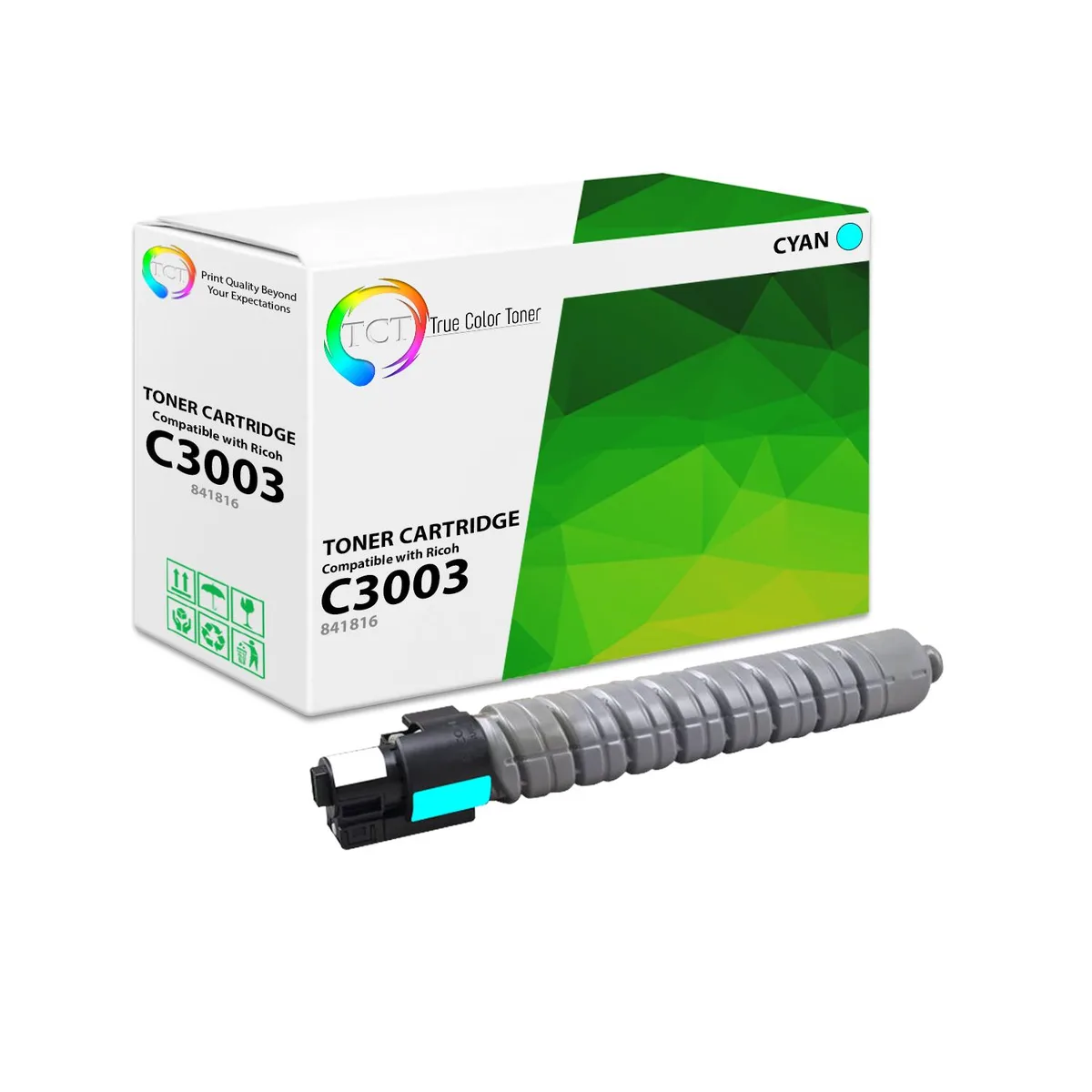 True Color Toner True Color Toner C3003 Cyan Toner Cartridge 18000 Pages Replaces 841816 841820 — product photo