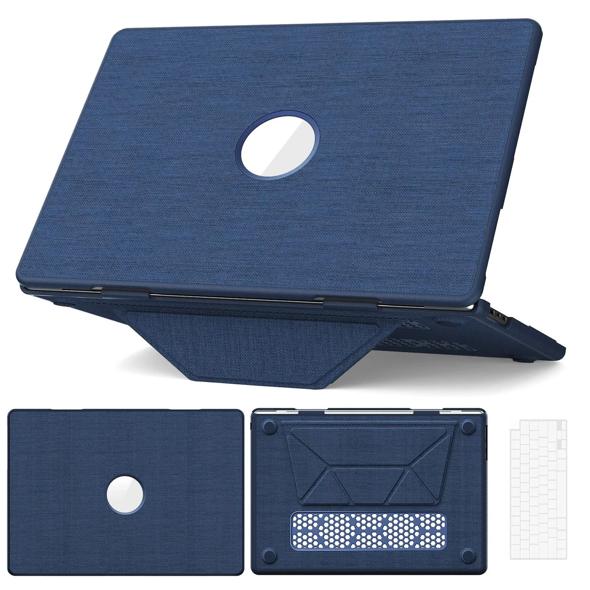 Werleo Werleo MacBook Air 15 2022-2025 Fabric Case Kickstand Blue — product photo