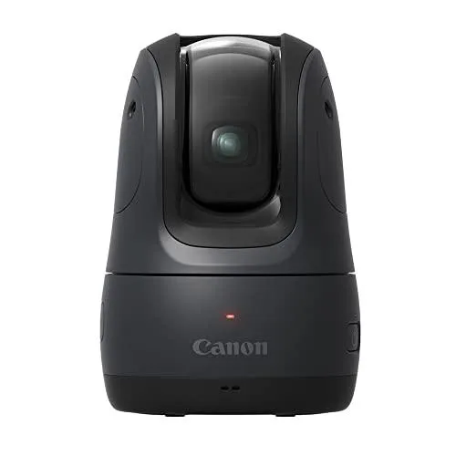Small black PTZ camera on a short cylindrical base