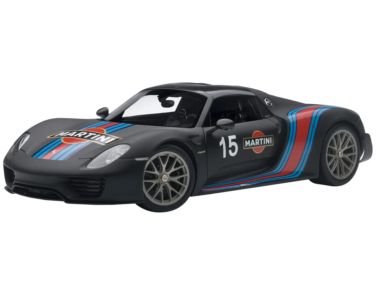 Autoart Autoart Porsche 918 Spyder Weissach Package Martini Livery #15 1/18 Vehicle — product photo
