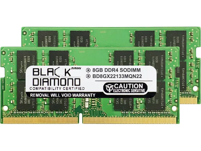 Black Diamond Memory Black Diamond Memory BD8GX22133MQN22 16GB (2 x 8GB) DDR4 2133 laptop RAM — product photo