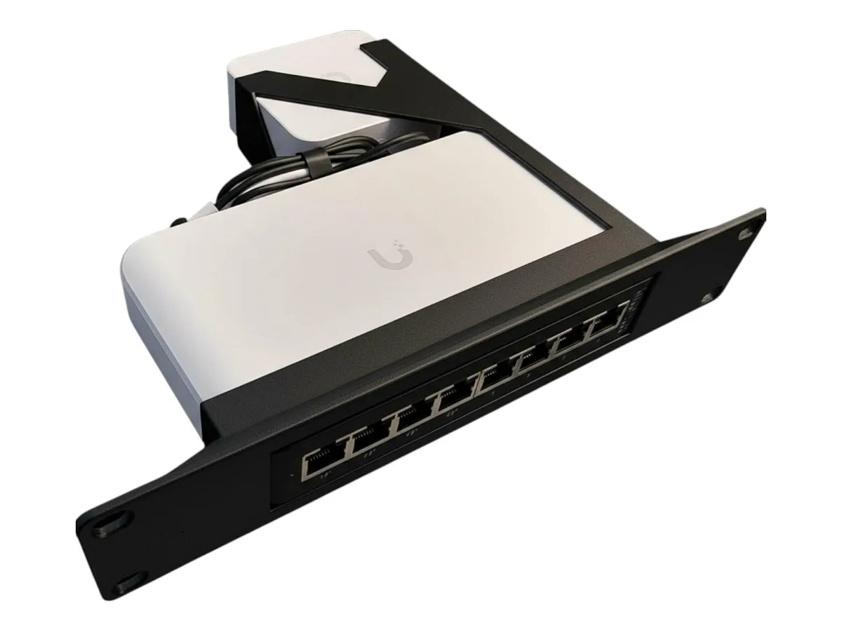  StarTech.com 10" 42U Server Rack Mount for UniFi Lite 8 PoE Switch (Black) — product photo